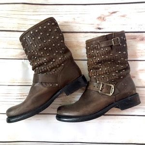 Studded Frye Boots -ankle length